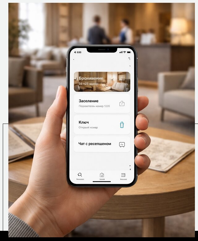 Мобильное приложение для гостей отеля в Нижнекамске, управление сервисом